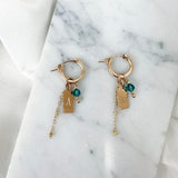 Initial & Birthstone Hoops