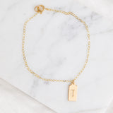 Stamped Initial Bracelet
