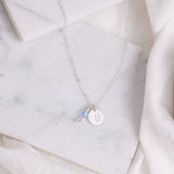 Initial and Birthstone Necklace