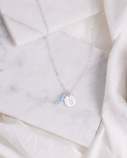 Initial and Birthstone Necklace