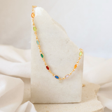Oval Gem Linked Necklaces