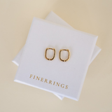 Kris Kringle - Square White Stone Huggies