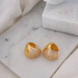 Pave Chevron Hoops