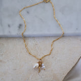 Italian Horn & Pearls Anklet