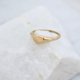Pinky Heart Signet Ring