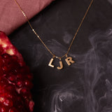 Solid Gold Initial Pendant Necklace