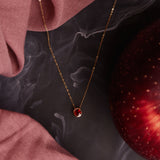Solid Gold Birthstone Necklace