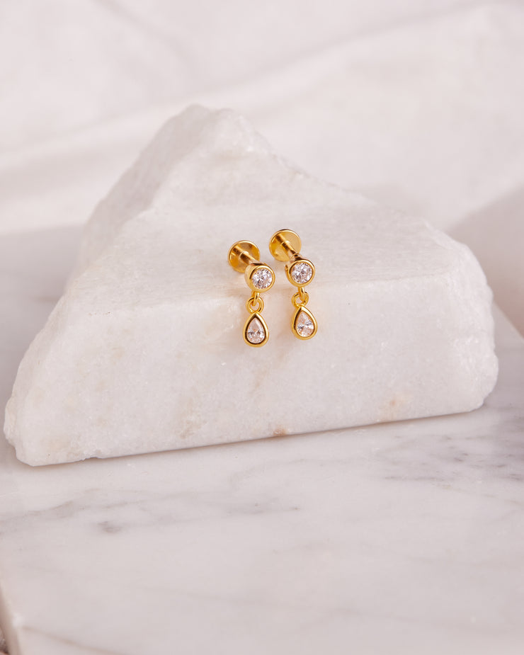 Front Screw Studs - Pear Drop