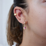 Initial & Birthstone Hoops