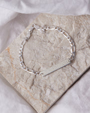 Custom Engraved Figaro Bracelet