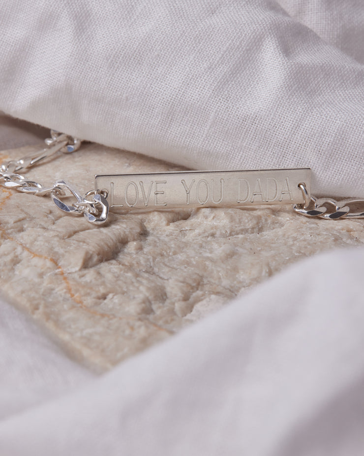 Custom Engraved Figaro Bracelet
