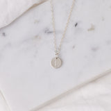 Stamped Initial Necklace - Circle