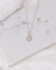 Circle Stamped Initial Necklace