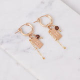 Initial & Birthstone Hoops