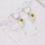 Initial & Birthstone Hoops