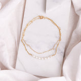 Double Stranded Pearl Anklet