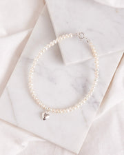 Freshwater Pearl & Heart Bracelet