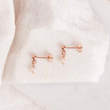 Dangling Pearl Studs