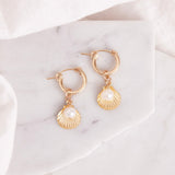 Shell & Pearl Hoops