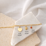 Amour Tiny Heart Link & Charm Bracelet