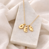 Puffy Initial Necklace