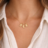 Puffy Initial Necklace