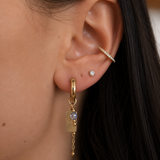Initial & Birthstone Hoops