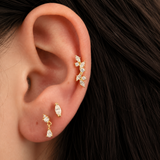 CZ Cluster Flat Back Studs