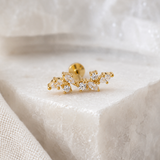 CZ Cluster Flat Back Studs