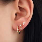 Opal Oval Hoop