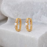 Opal Oval Hoop