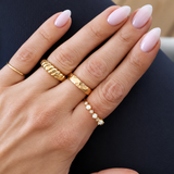Opal and CZ Encrusted Ring