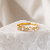 Opal and CZ Encrusted Ring