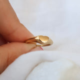 Pinky Heart Signet Ring