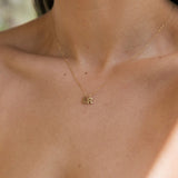 Solid Gold Initial Pendant Necklace
