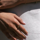 Solid Gold Trio-Diamond Ring