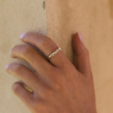 Solid Gold Trio-Diamond Ring