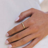 Solid Gold Trio-Diamond Ring