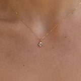 Solid Gold Hamsa Pendant Necklace