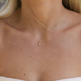 Solid Gold Hamsa Pendant Necklace