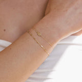 Solid Gold Hamsa Charm Bracelet