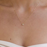 Solid Gold Birthstone Necklace