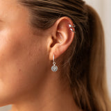 Stamped Initial Hoops