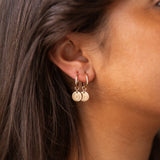 Stamped Initial Hoops