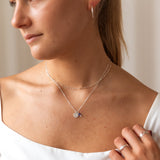 Initial and Birthstone Necklace