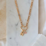 Puffy Initial & Birthstone Necklace