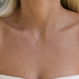 Solid Gold Hamsa Pendant Necklace