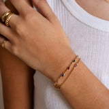 Oval Gem Linked Bracelet