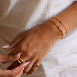 Oval Gem Linked Bracelet