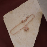 Rose Gold Evil Eye Pendant Bracelet